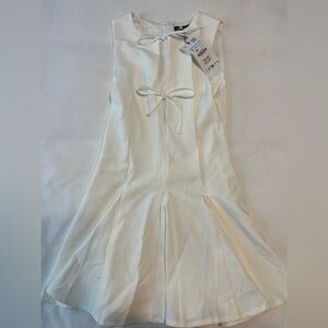 Zara White Bow dress